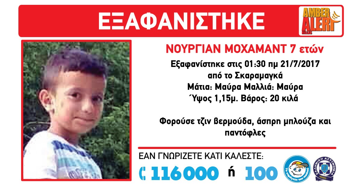 Νεκρός στη θάλασσα εντοπίστηκε ο 7χρονος που είχε εξαφανιστεί στον Σκαραμαγκά