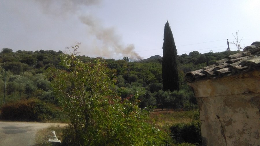Μάχη με τις φλόγες στον Παντοκράτορα στην Κέρκυρα –  Ισχυροί άνεμοι δυσχεραίνουν την κατάσβεση – ΦΩΤΟ