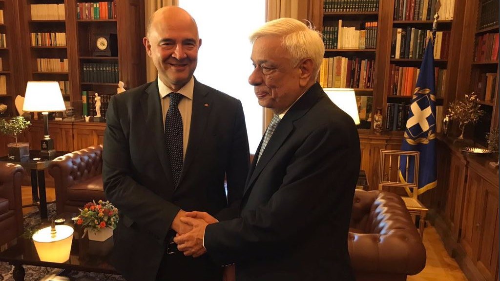 Το tweet του Μοσκοβισί μετά τη συνάντησή του με τον Προκόπη Παυλόπουλο – ΦΩΤΟ