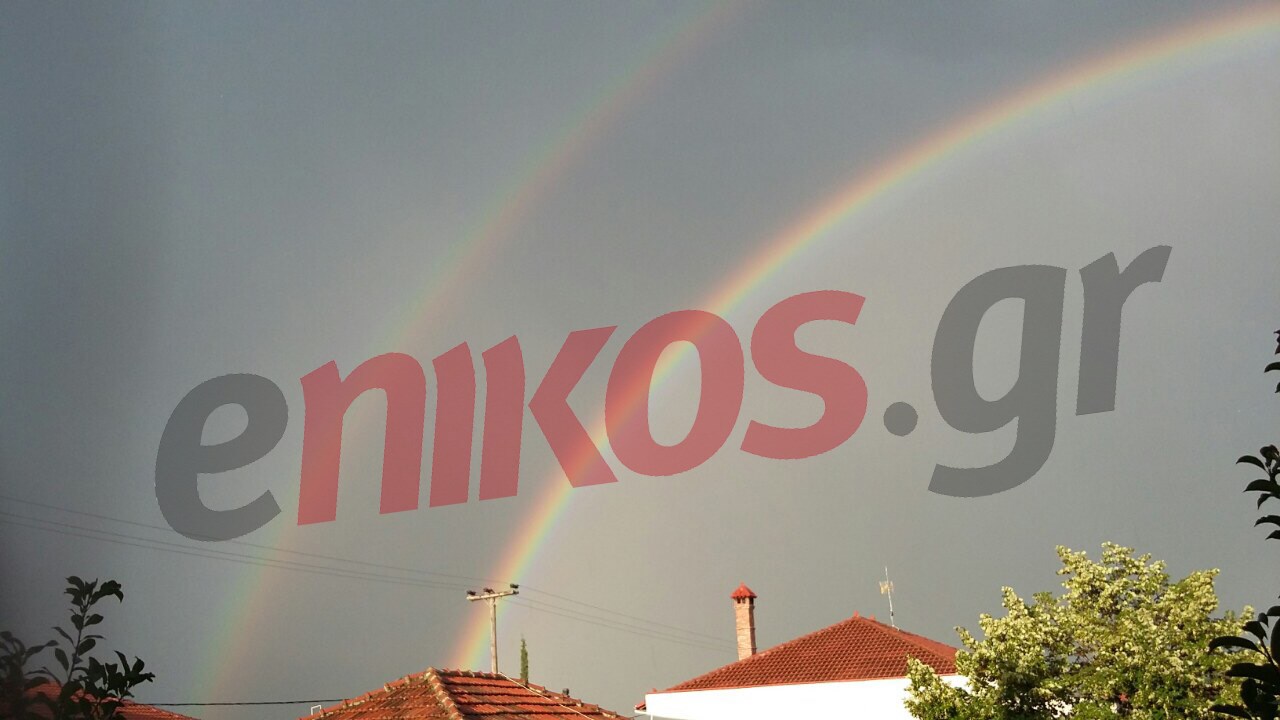 Εντυπωσιακό διπλό ουράνιο τόξο στον ουρανό της Λάρισας – ΦΩΤΟ αναγνώστη