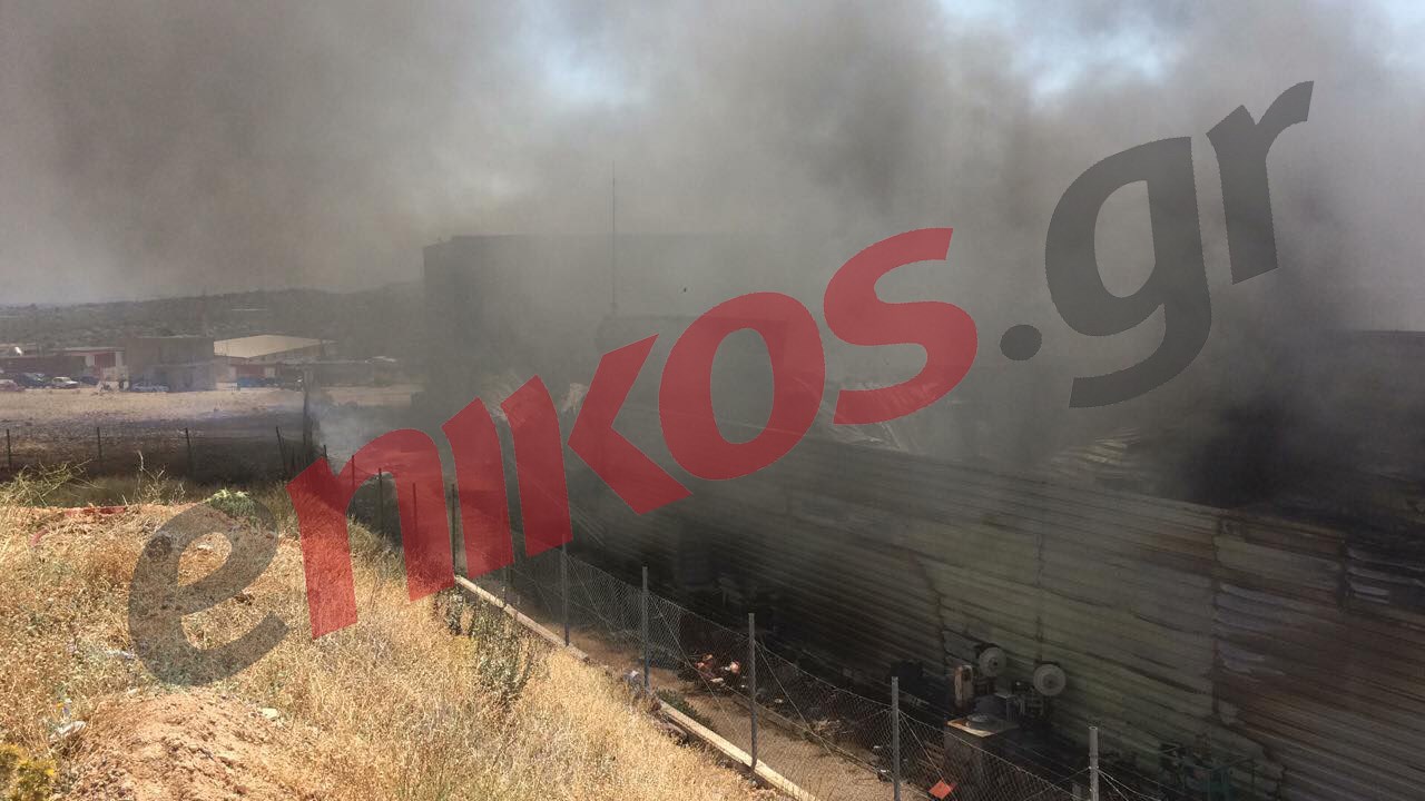 Στις φλόγες εργοστάσιο στα Μέγαρα – ΒΙΝΤΕΟ αναγνώστη