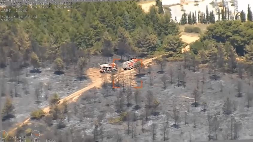 Το drone της Πυροσβεστικής πάνω από τα Δερβενοχώρια Αττικής – ΒΙΝΤΕΟ