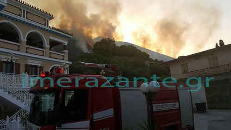 Σε πύρινο κλοιό η Ζάκυνθος – Τέσσερα ενεργά μέτωπα