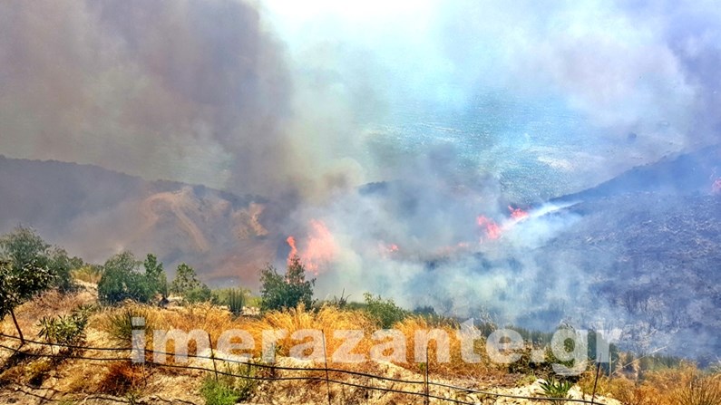 Νέα πυρκαγιά στη Ζάκυνθο – Περισσότερα από δέκα ενεργά μέτωπα στο νησί – ΦΩΤΟ