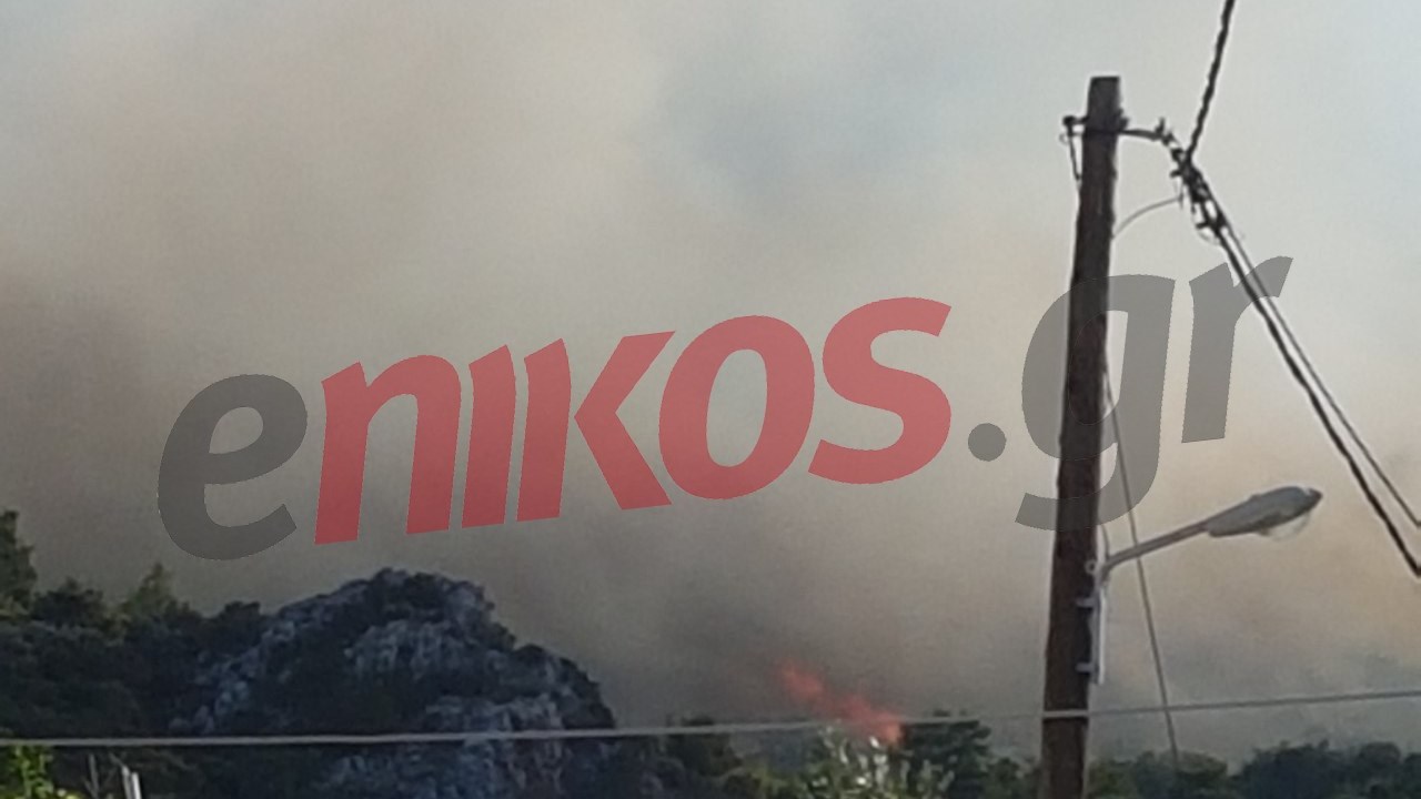 Σε απόγνωση οι κάτοικοι του Καλάμου – Δίπλα στα σπίτια η φωτιά – ΒΙΝΤΕΟ