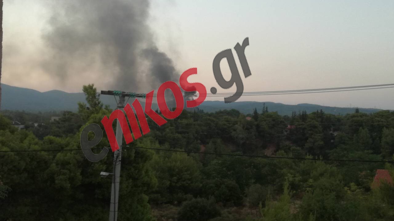 Πυκνοί μαύροι καπνοί στο σημείο που καίγεται το λεωφορείο – ΦΩΤΟ αναγνώστη