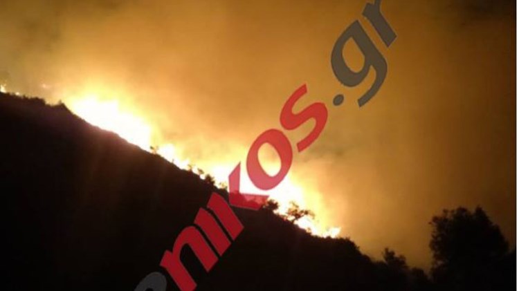 Live από τη μεγάλη φωτιά στην Κεφαλονιά