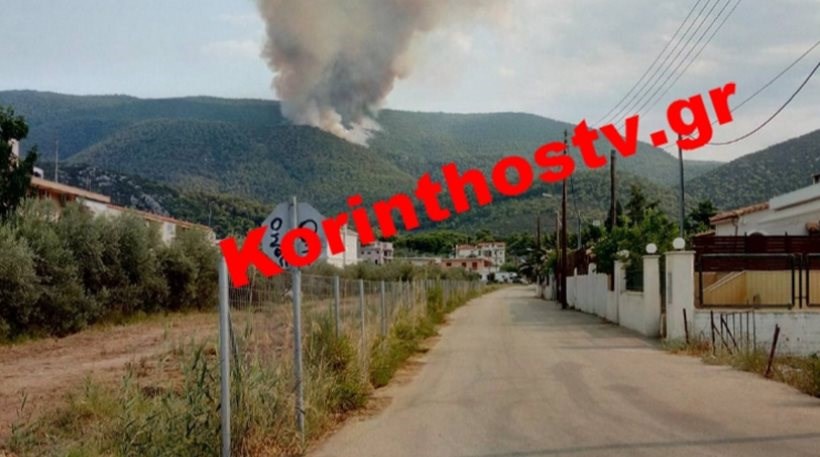 Σε εξέλιξη η μεγάλη πυρκαγιά στο Ρυτό Κορινθίας – ΦΩΤΟ