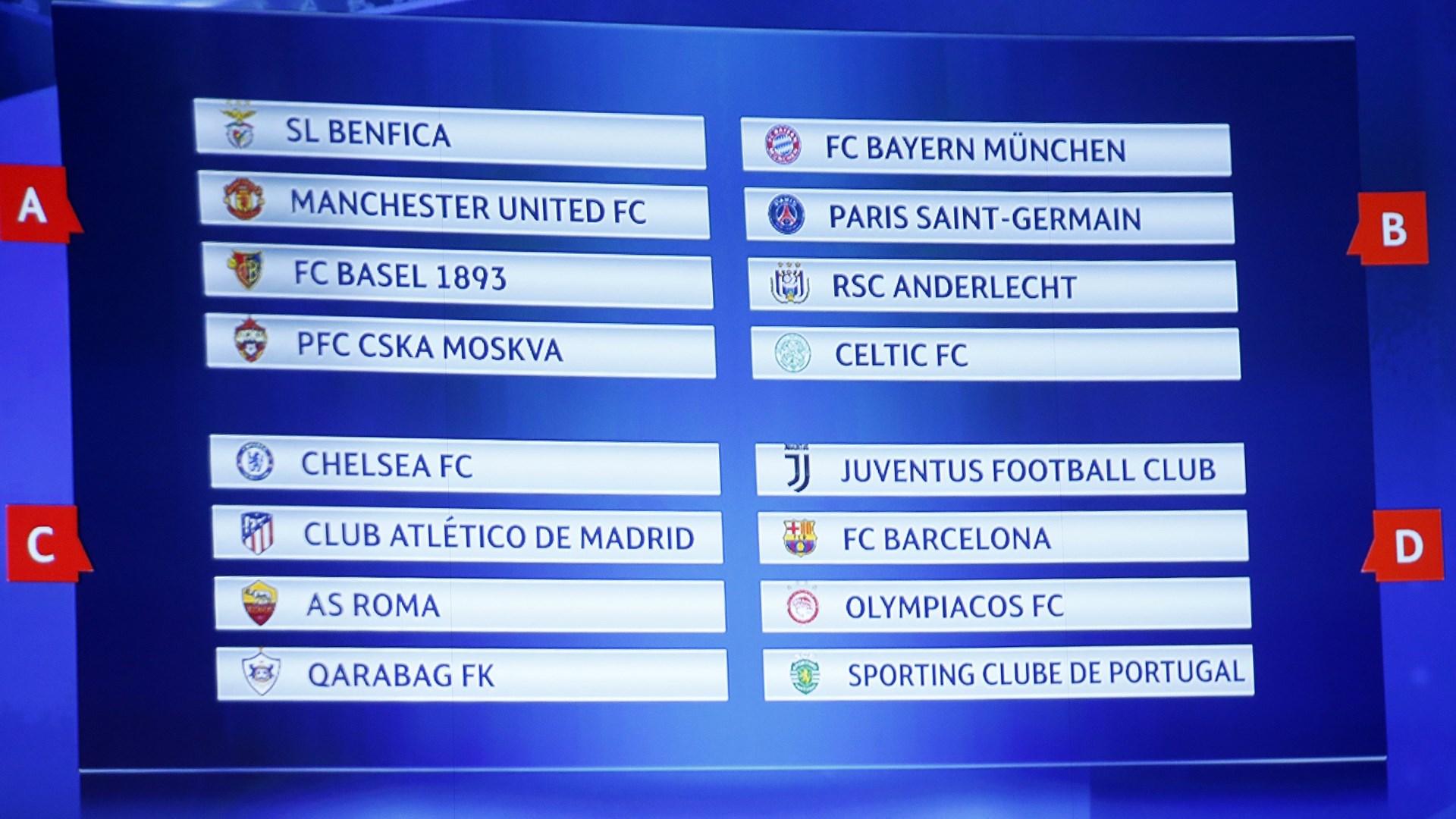 Το πρόγραμμα του Ολυμπιακού στο Champions League