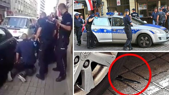 Συναγερμός στη Βαρσοβία: Επιτέθηκε με μαχαίρι σε αστυνομικό έξω από συναυλιακό χώρο – ΦΩΤΟ ΚΑΙ ΒΙΝΤΕΟ