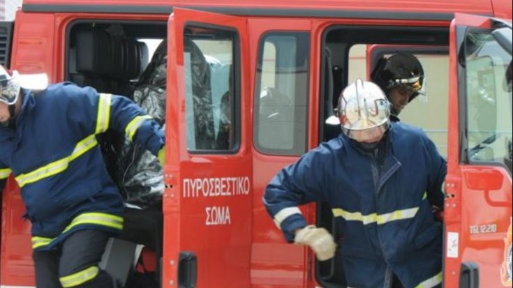 Πυρκαγιά κοντά στη Μονή Αγκαράθου στην Κρήτη