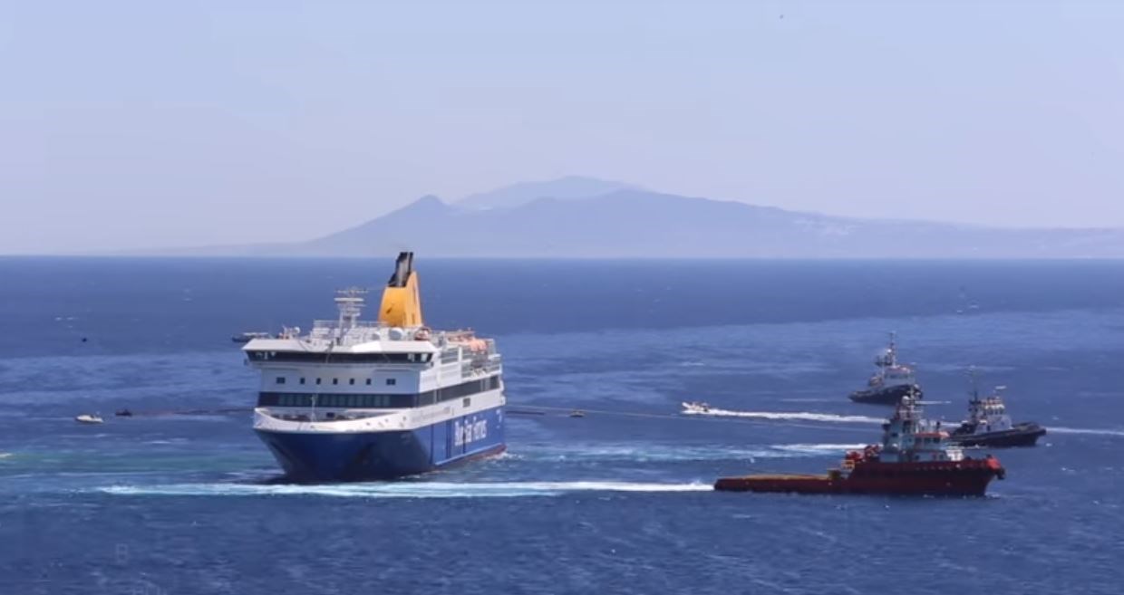 ΒINTEO από την επιχείρηση αποκόλλησης του Blue Star Patmos