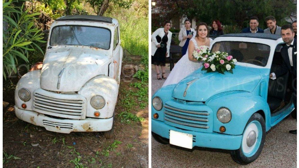 Σάπιζε στο οικόπεδο και τώρα “λάμπει” στην… υπηρεσία των νεόνυμφων – ΦΩΤΟ