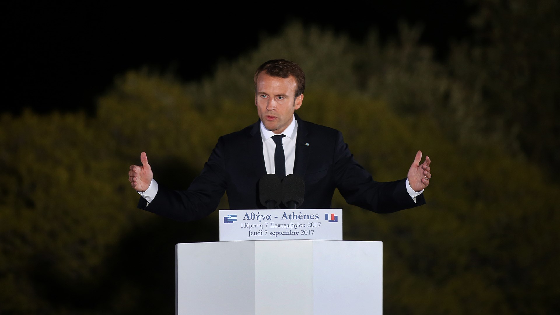Το όραμά του Μακρόν για τη “νέα Ευρώπη” από την Πνύκα – Μίλησε για ένα λεπτό στα ελληνικά – ΦΩΤΟ – ΒΙΝΤΕΟ