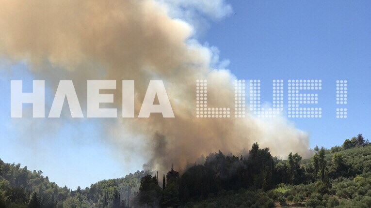 Σε εξέλιξη πυρκαγιά στην Ηλεία