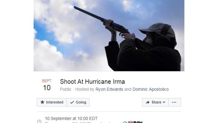 Το πήραν στα σοβαρά: Πυροβολούν τον κυκλώνα Ίρμα για… να τον σταματήσουν