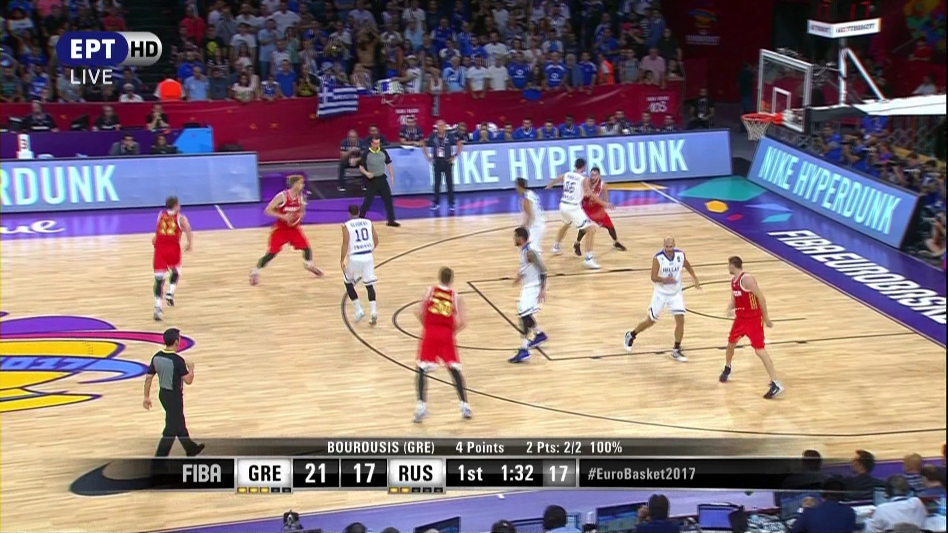 Ελλάδα – Ρωσία 24-17 (10′)