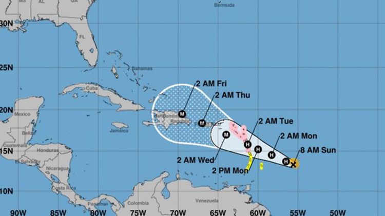 Η τροπική καταιγίδα «Μαρία» ενισχύθηκε σε τυφώνα – Κατευθύνεται προς την Καραϊβική