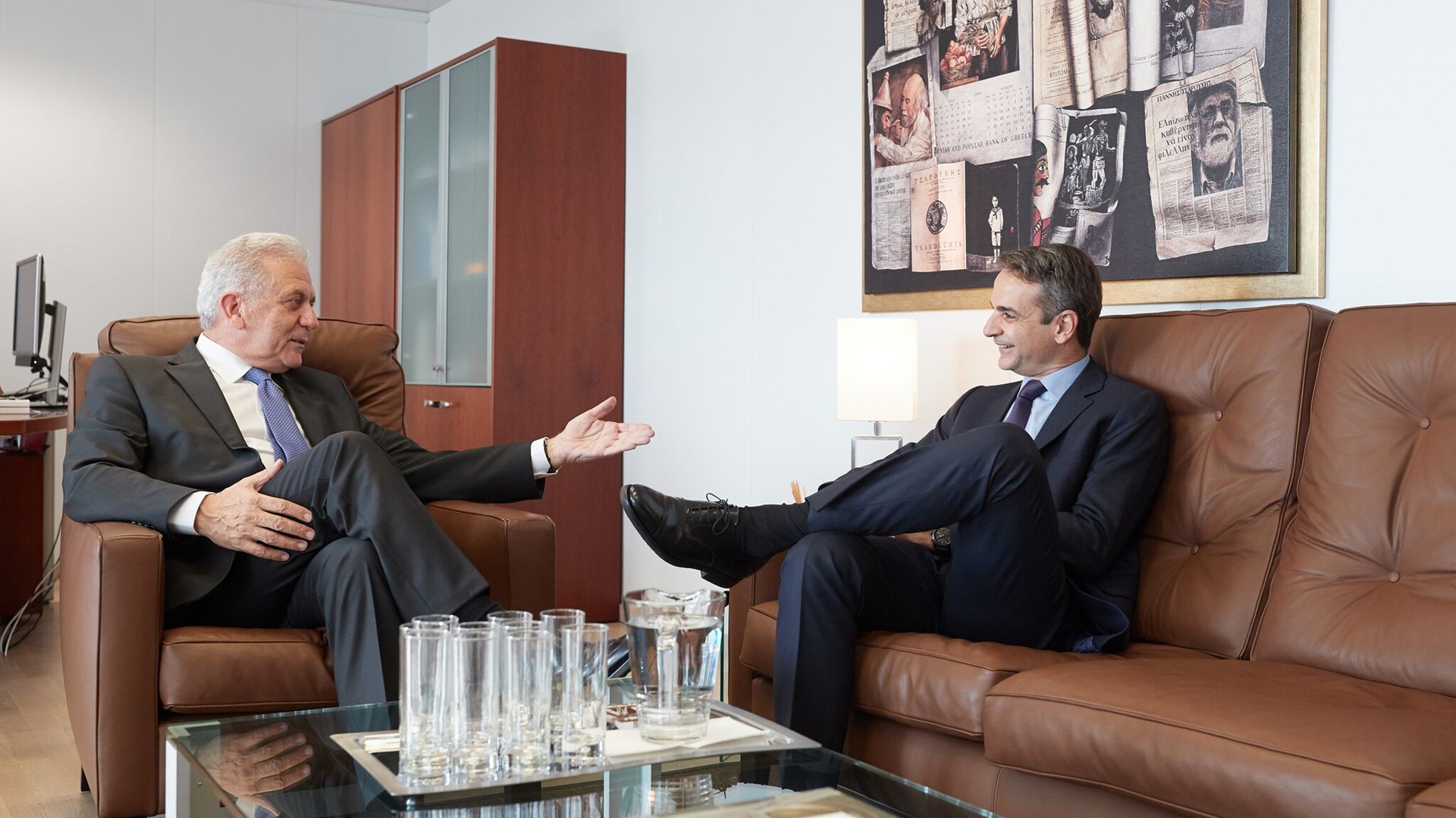 Τι συζητήθηκε στη συνάντηση του Κυριάκου Μητσοτάκη με τους Επιτρόπους του Ευρωπαϊκού Λαϊκού Κόμματος