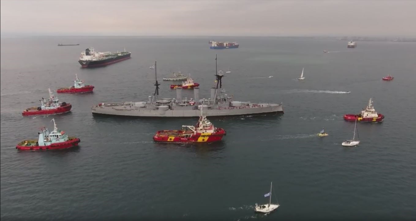 Έτσι ρυμουλκήθηκε το “Αβέρωφ” – Εντυπωσιακές εικόνες – ΒΙΝΤΕΟ