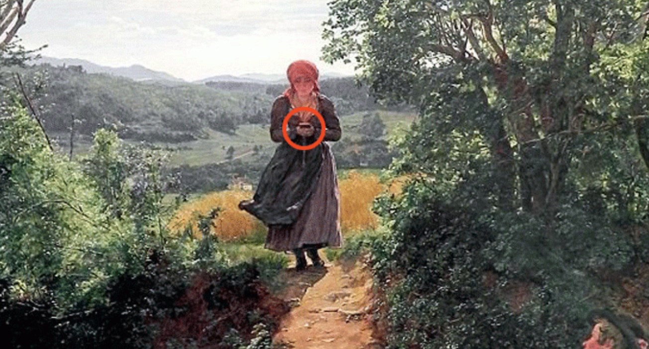 Γυναίκα εμφανίζεται να κρατάει … smartphone σε πίνακα 150 ετών! – ΦΩΤΟ