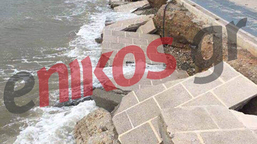 Ζημιές στην παραλία των Μεγάρων από τη σφοδρή κακοκαιρία – ΦΩΤΟ αναγνώστη
