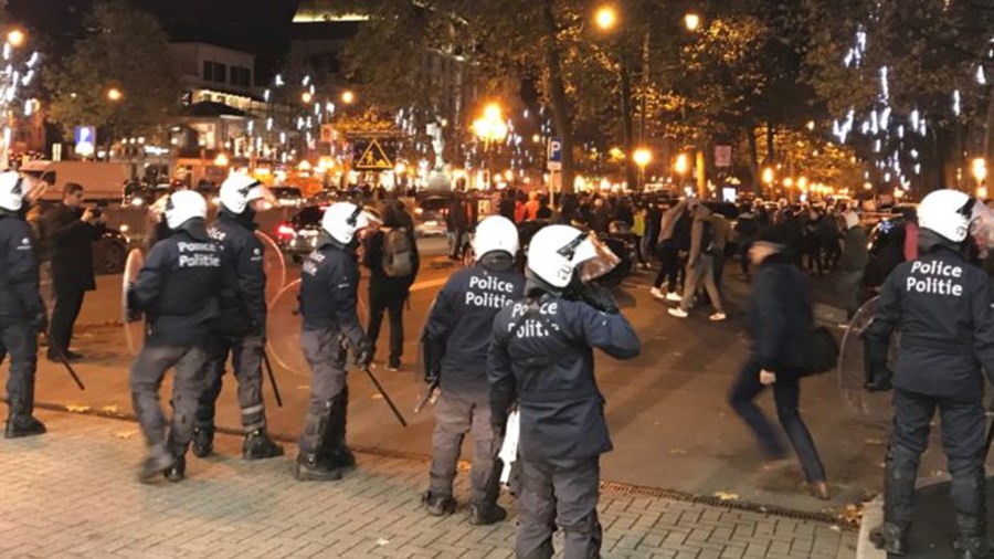 Επεισόδια και προσαγωγές σε διαδήλωση στις Βρυξέλλες