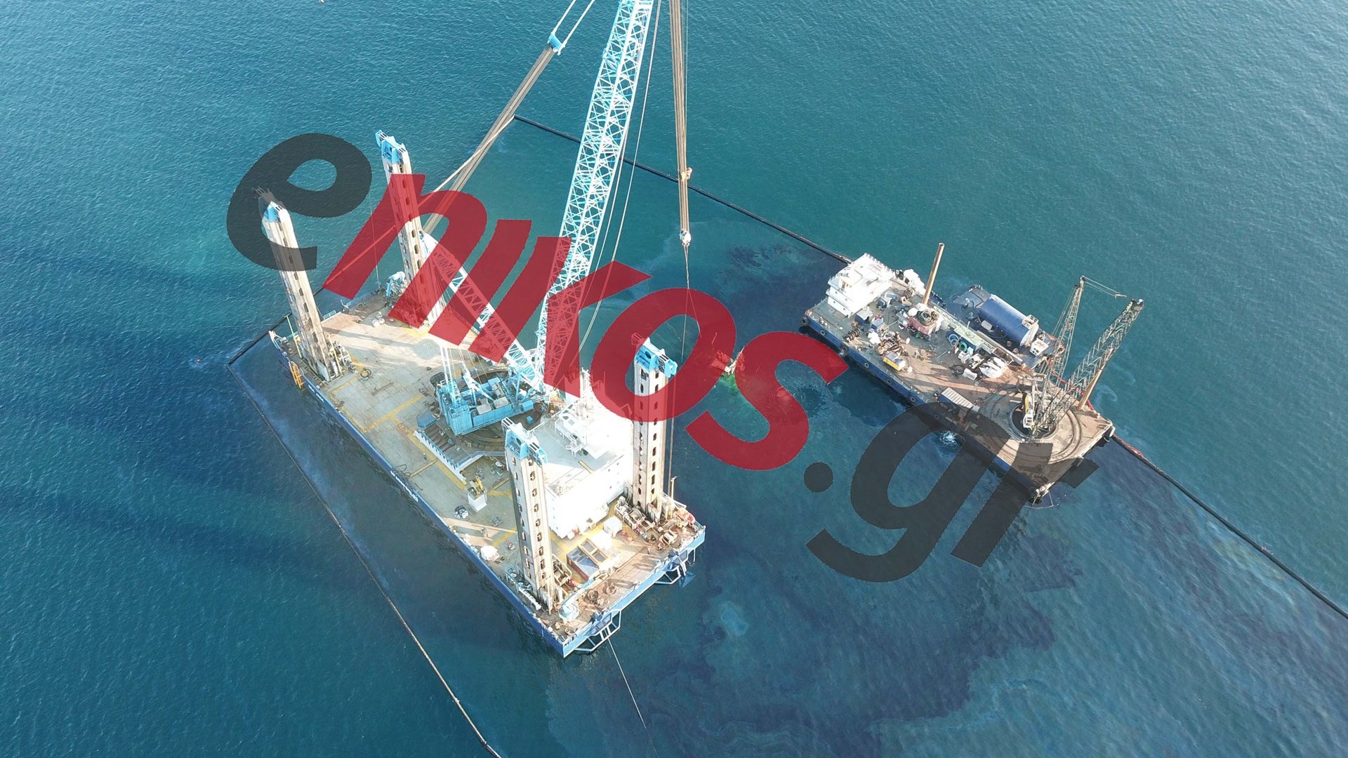 Drone καταγράφει εντυπωσιακά πλάνα από τις προσπάθειες ανέλκυσης του “Αγία Ζώνη 2” – ΒΙΝΤΕΟ