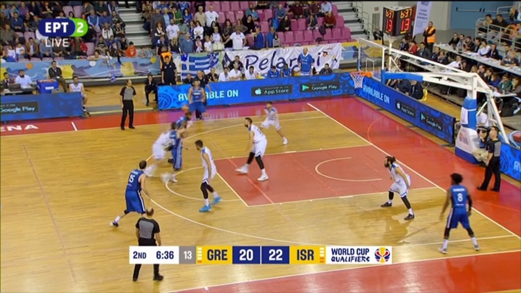Ελλάδα – Ισραήλ 59-47 (30′)