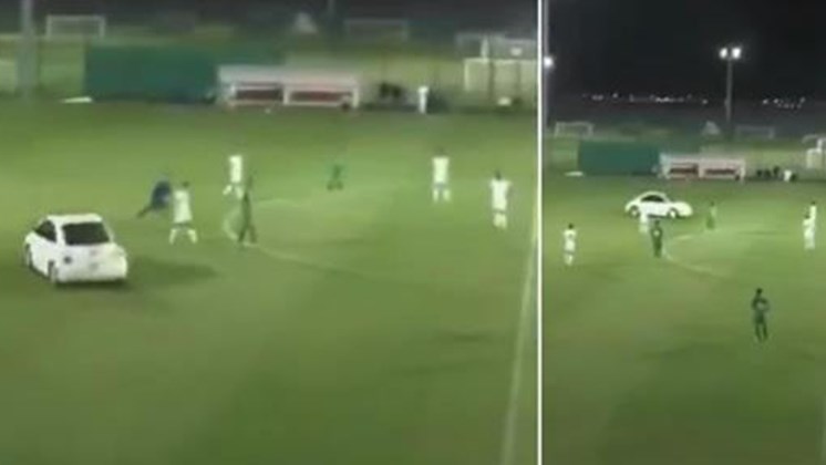 Μπούκαρε με το αυτοκίνητο του μέσα στον αγωνιστικό χώρο – ΒΙΝΤΕΟ