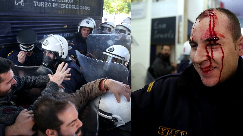 Έφοδος του ΠΑΜΕ στο υπουργείο Εργασίας – Άγρια επεισόδια και έξω από το Μαξίμου – ΦΩΤΟ – ΒΙΝΤΕΟ