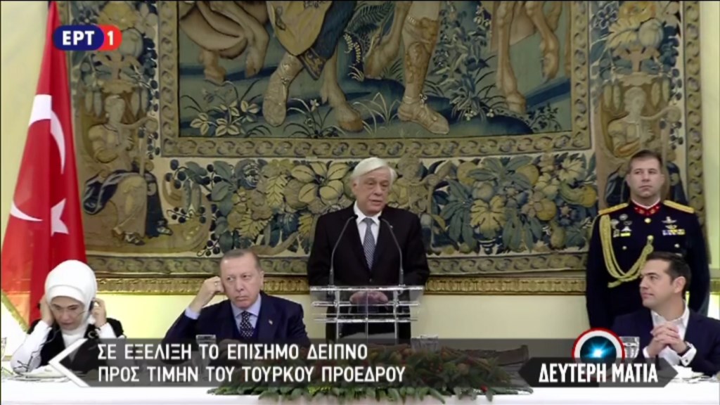 ΑΠΕΥΘΕΙΑΣ – Το επίσημο δείπνο στο Προεδρικό Μέγαρο προς τιμήν του Ερντογάν