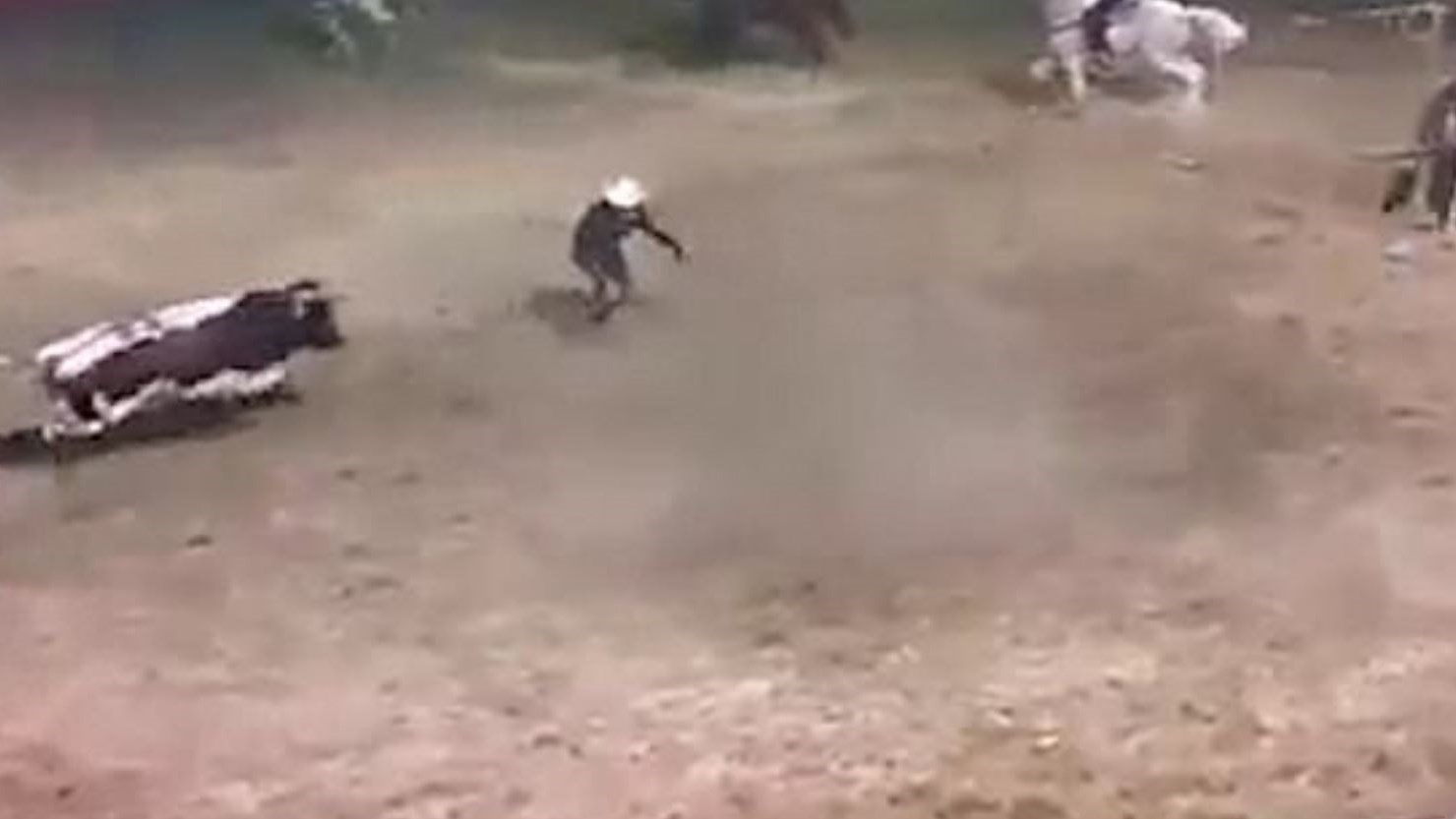 Η σοκαριστική στιγμή που ταύρος «καρφώνει» καουμπόι- ΒΙΝΤΕΟ