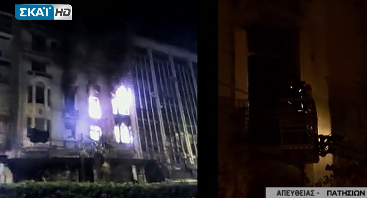 Μεγάλη φωτιά σε ακατοίκητο κτίριο στην Πατησίων – ΒΙΝΤΕΟ