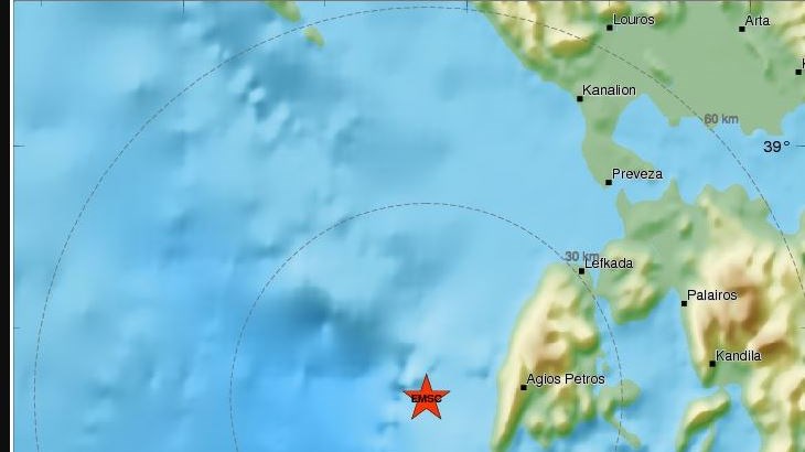 4,7 Ρίχτερ δίνει τον σεισμό στην Ιθάκη το Ευρωμεσογειακό – Έγινε αισθητός και στη Λευκάδα – ΤΩΡΑ