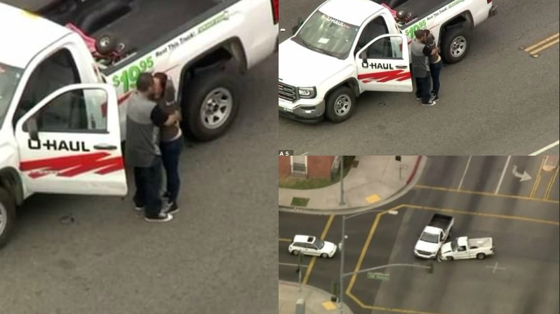 Μια ρομαντική… καταδίωξη! Φιλήθηκαν παθιασμένα δευτερόλεπτα πριν την σύλληψη τους – ΒΙΝΤΕΟ