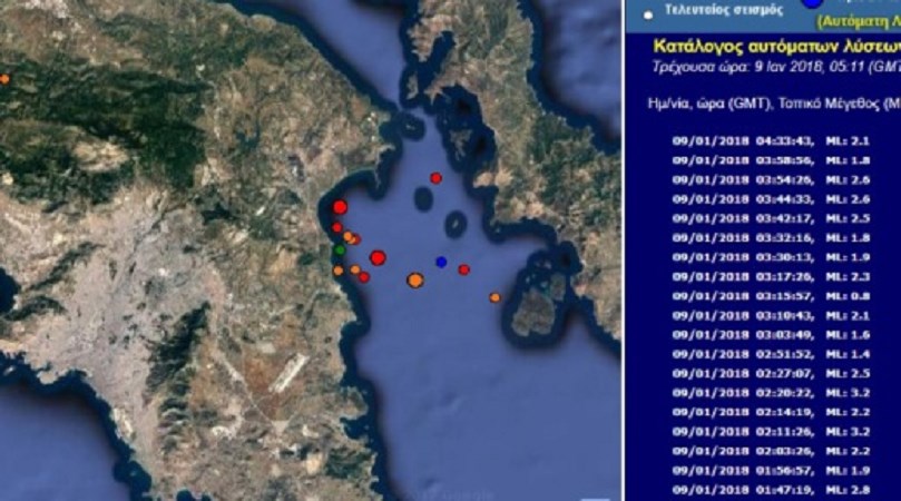 Σεισμικές δονήσεις τη νύχτα στον Μαραθώνα