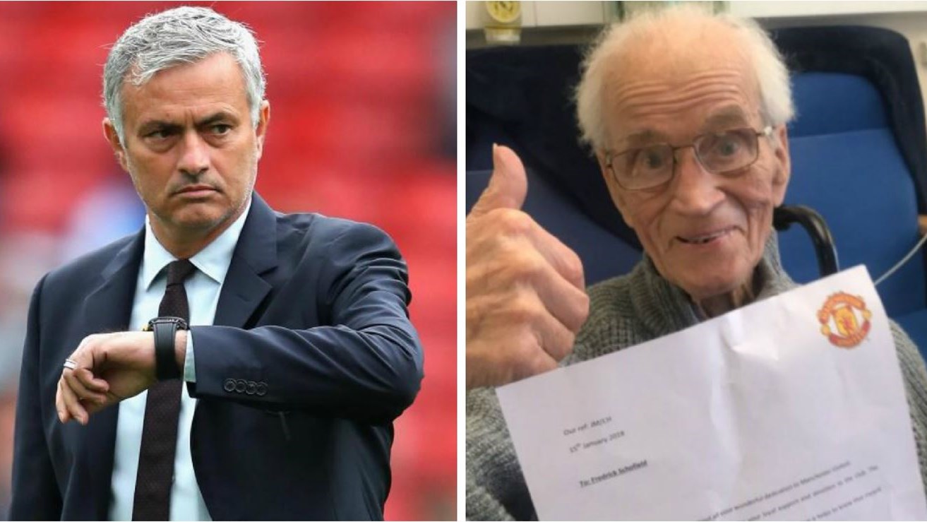 Η συγκινητική επιστολή του Μουρίνιο σε 94χρονο φίλαθλο της Μάντσεστερ Γιουνάιτεντ- ΦΩΤΟ