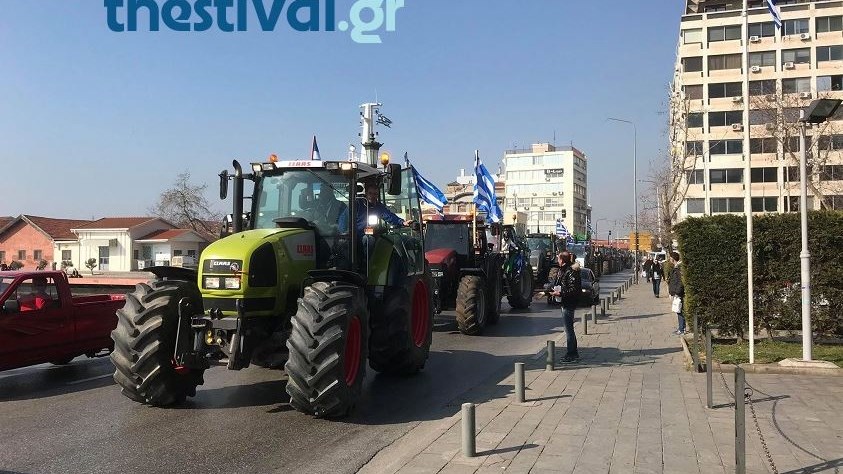Μπήκαν στη Θεσσαλονίκη τα τρακτέρ- ΦΩΤΟ- ΒΙΝΤΕΟ