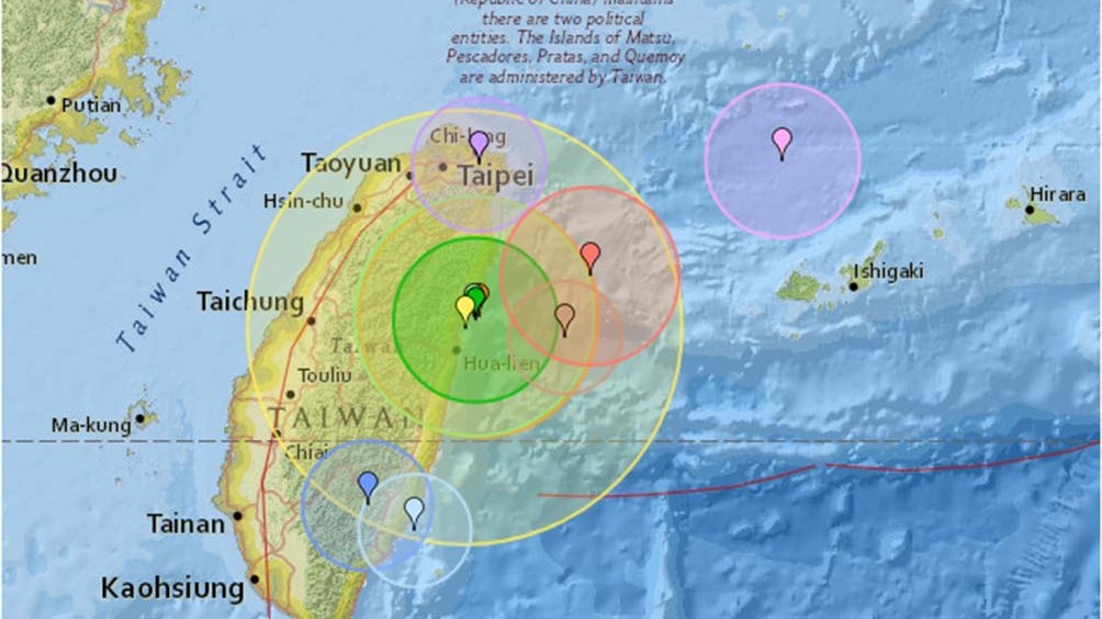 6,1 Ρίχτερ “χτύπησαν” την Ταϊβάν