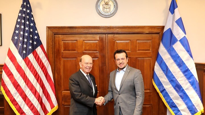 Για τις θετικές προοπτικές της οικονομίας ενημέρωσε τον Αμερικανό υπουργό Εμπορίου ο Νίκος Παππάς