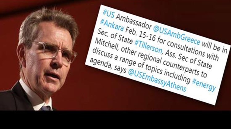 Επιβεβαίωση του Realfm: Το «tweet» του Αμερικανού πρέσβη στην Αθήνα για το ταξίδι στην Άγκυρα