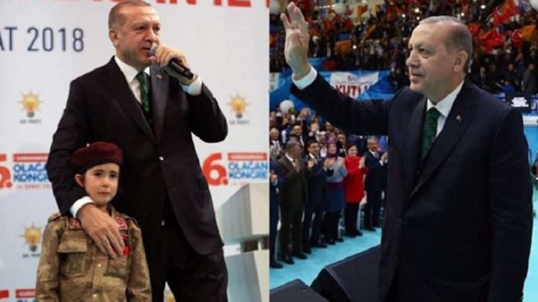 Ρεσιτάλ προπαγάνδας από τον Ερντογάν: “Έταξε” μια σημαία σε ένα κοριτσάκι αν γίνει μάρτυρας – BINTEO