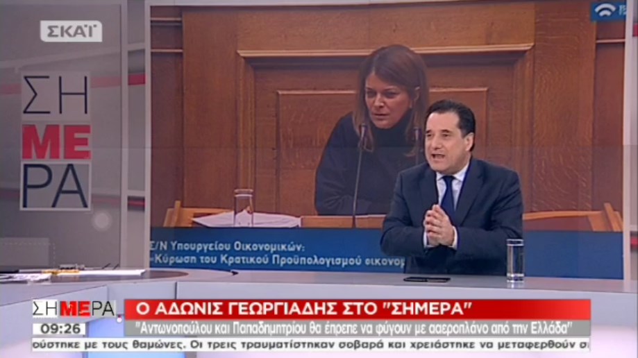 Άδωνις: Αντωνοπούλου και Παπαδημητρίου πρέπει να μπουν σε αεροπλάνο και να φύγουν – ΒΙΝΤΕΟ
