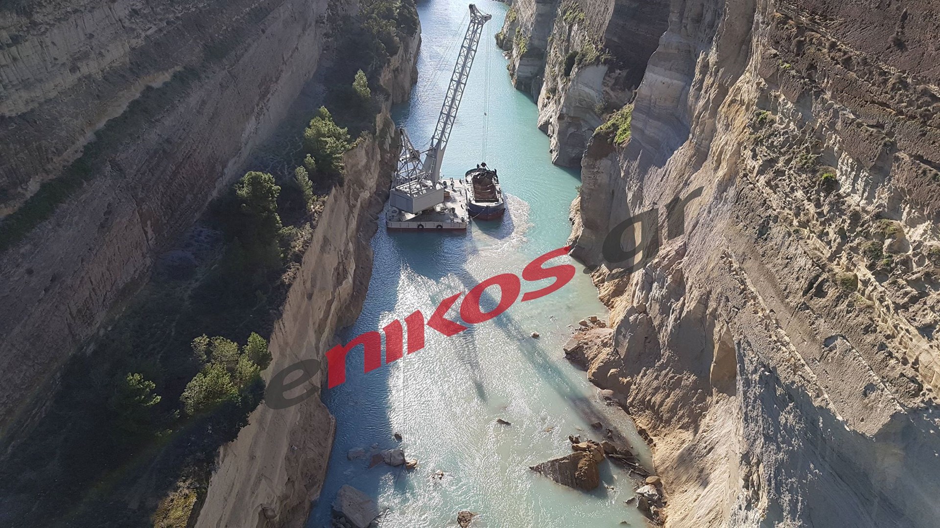 Εργασίες στη διώρυγα της Κορίνθου – ΦΩΤΟ αναγνώστη