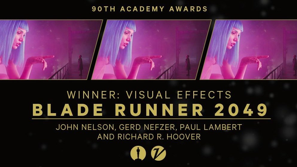 Όσκαρ οπτικών εφέ στο Blade Runner 2049 –  Πήρε και το αγαλματίδιο για το μοντάζ για την Δουνκέρκη – ΤΩΡΑ