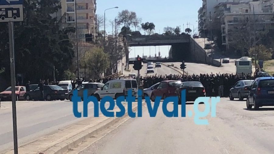 Πορεία οπαδών του Άρη στη Θεσσαλονίκη – ΦΩΤΟ