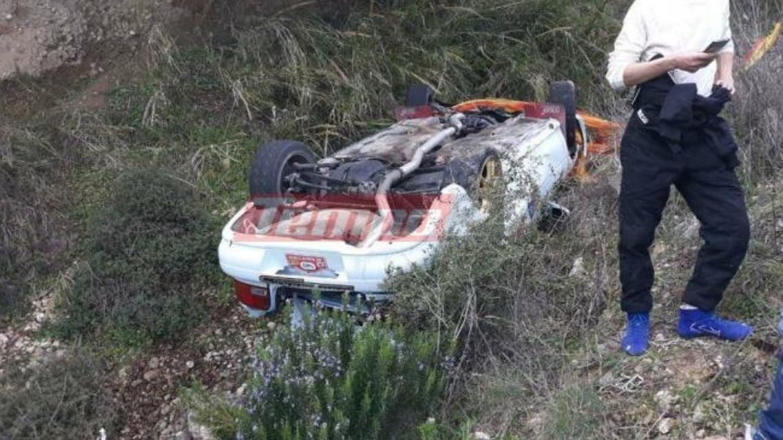 Σοβαρό ατύχημα στο ράλι Αχαιός – Αυτοκίνητο έπεσε σε χαράδρα – ΦΩΤΟ