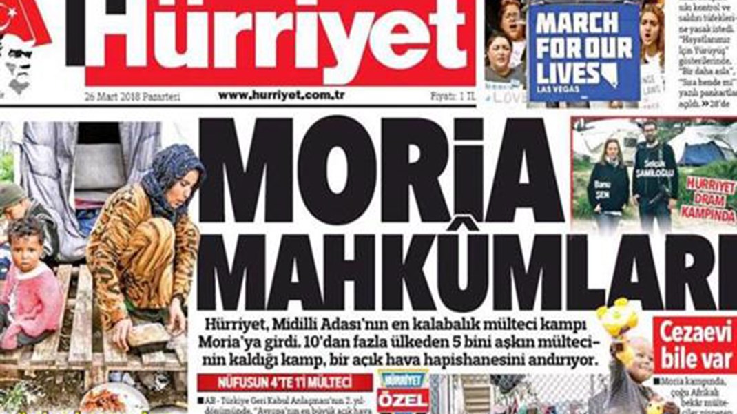 Ο Ερντογάν πάει στη Βάρνα και η Ηurriyet έχει τίτλο οι «κατάδικοι της Μόριας»- ΒΙΝΤΕΟ