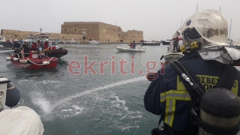 Εντυπωσιακές εικόνες από άσκηση ετοιμότητας στο Ενετικό λιμάνι του Ηρακλείου – ΒΙΝΤΕΟ